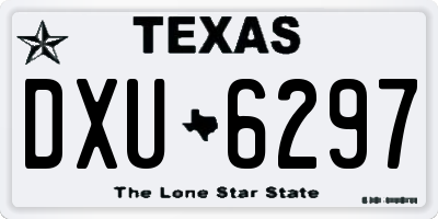 TX license plate DXU6297