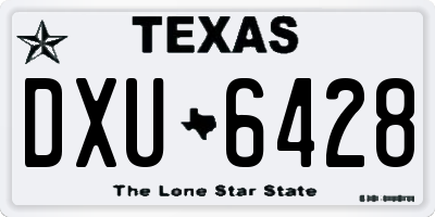 TX license plate DXU6428