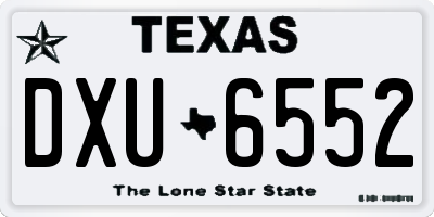 TX license plate DXU6552