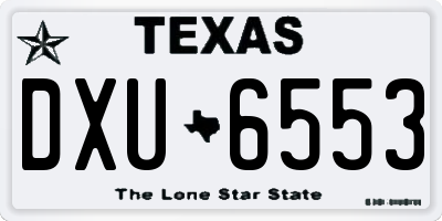 TX license plate DXU6553