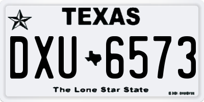 TX license plate DXU6573