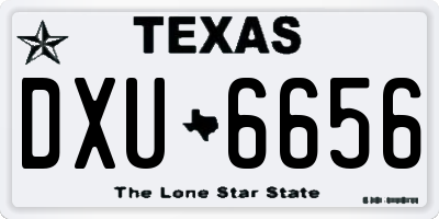 TX license plate DXU6656