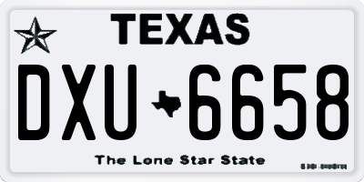 TX license plate DXU6658