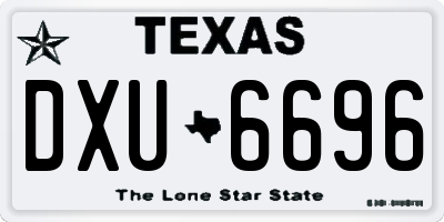 TX license plate DXU6696