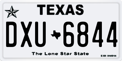 TX license plate DXU6844