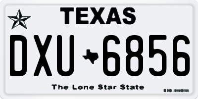 TX license plate DXU6856