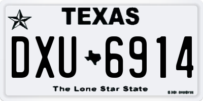 TX license plate DXU6914