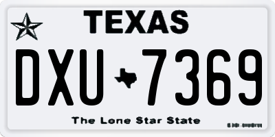 TX license plate DXU7369