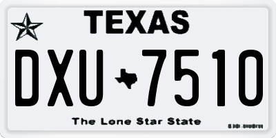 TX license plate DXU7510