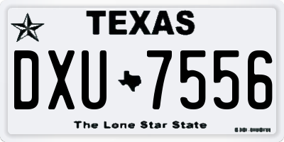 TX license plate DXU7556