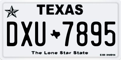 TX license plate DXU7895