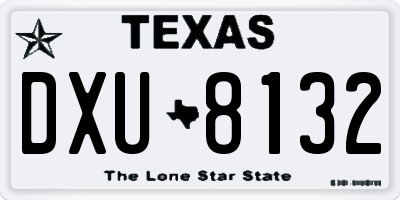 TX license plate DXU8132
