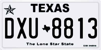 TX license plate DXU8813