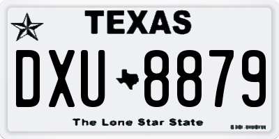 TX license plate DXU8879
