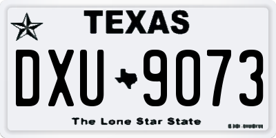TX license plate DXU9073
