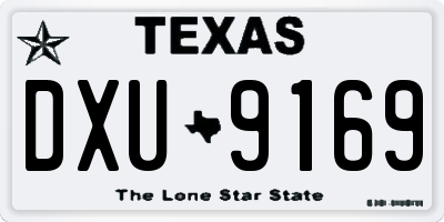 TX license plate DXU9169