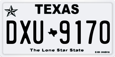 TX license plate DXU9170