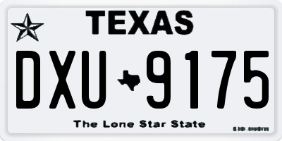 TX license plate DXU9175