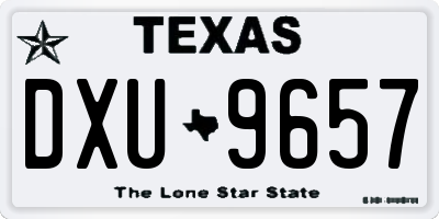 TX license plate DXU9657