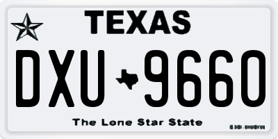 TX license plate DXU9660