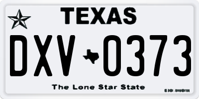 TX license plate DXV0373