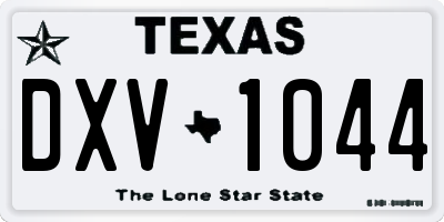 TX license plate DXV1044