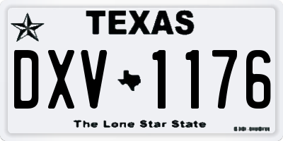 TX license plate DXV1176