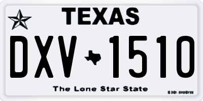 TX license plate DXV1510