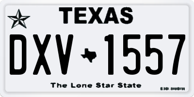 TX license plate DXV1557
