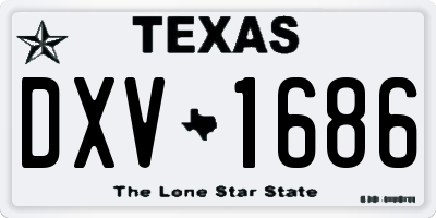 TX license plate DXV1686