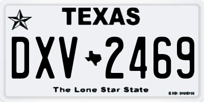 TX license plate DXV2469