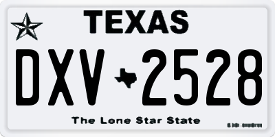 TX license plate DXV2528