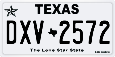 TX license plate DXV2572