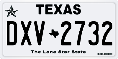 TX license plate DXV2732
