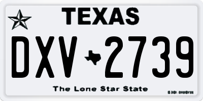 TX license plate DXV2739