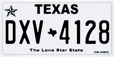 TX license plate DXV4128
