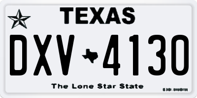 TX license plate DXV4130