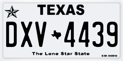TX license plate DXV4439