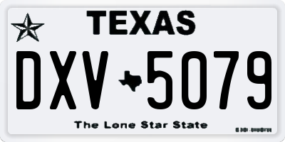 TX license plate DXV5079