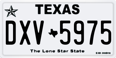 TX license plate DXV5975