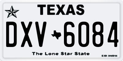 TX license plate DXV6084