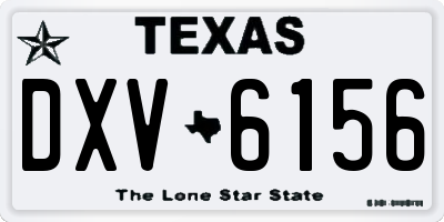 TX license plate DXV6156