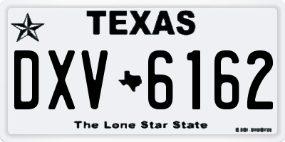 TX license plate DXV6162