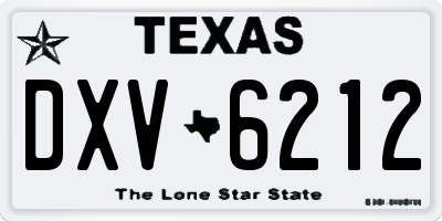 TX license plate DXV6212