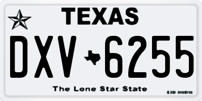 TX license plate DXV6255