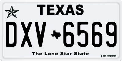 TX license plate DXV6569