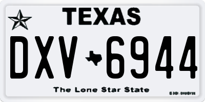 TX license plate DXV6944