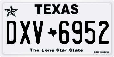 TX license plate DXV6952