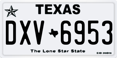 TX license plate DXV6953