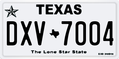 TX license plate DXV7004